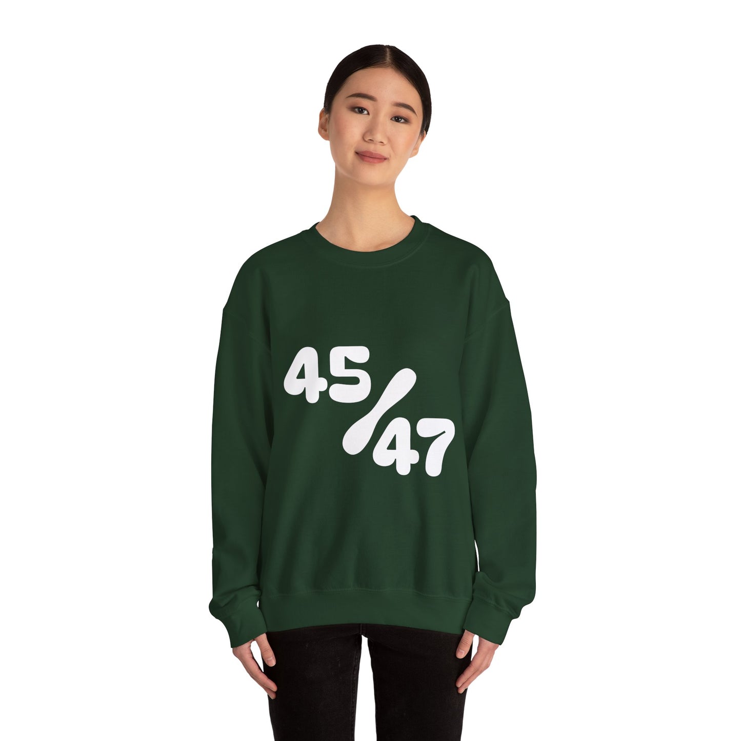 White 47/45 Unisex Heavy Blend™ Crewneck Sweatshirt