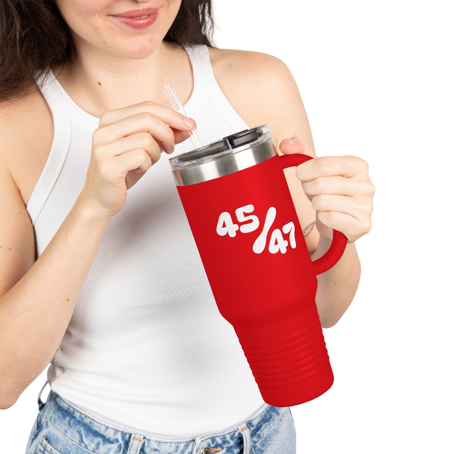 45/47 with Trump Silhouette Insulated Travel Mug, 40oz