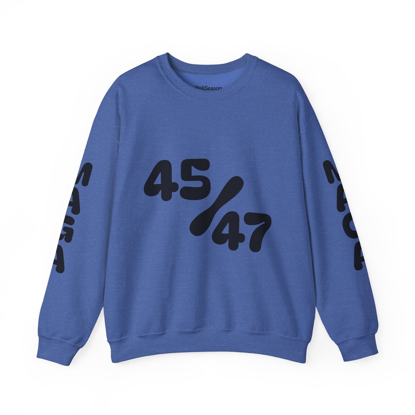 Black 47/45 MAGA on sleeves Unisex Heavy Blend™ Crewneck Sweatshirt