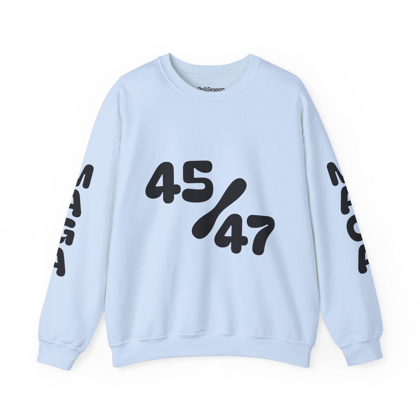 Black 47/45 MAGA on sleeves Unisex Heavy Blend™ Crewneck Sweatshirt