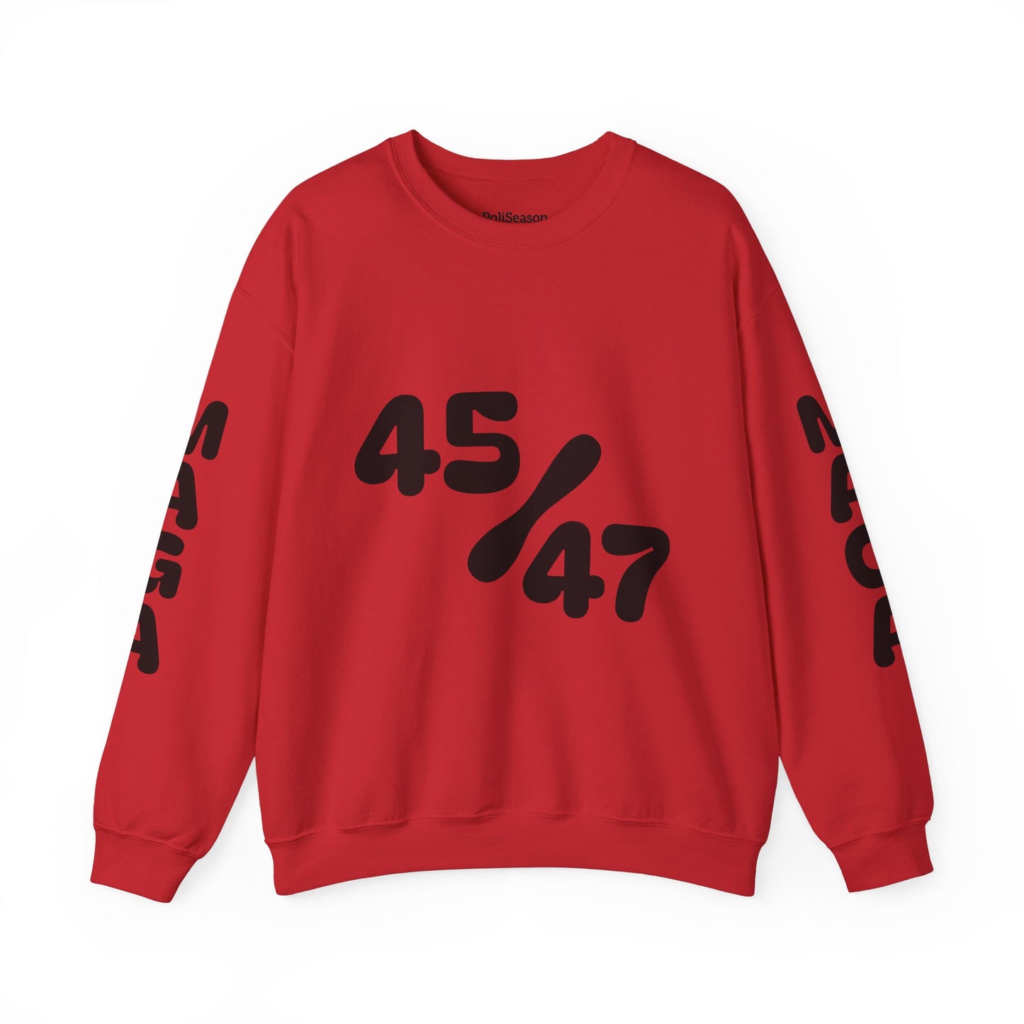 Black 47/45 MAGA on sleeves Unisex Heavy Blend™ Crewneck Sweatshirt